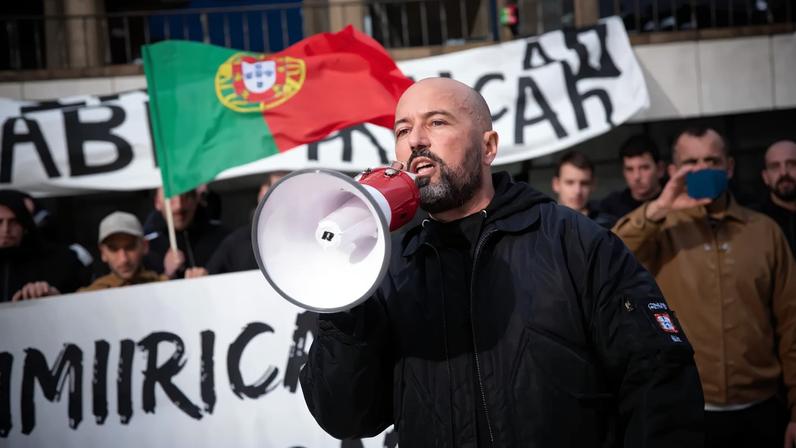Mário Machado, conhecido neonazi e porta-voz do Grupo 1143