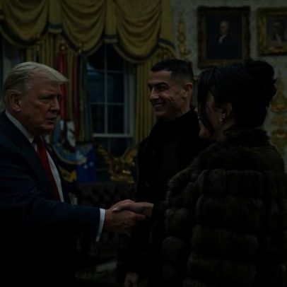 Novas imagens mostram encontro entre Ronaldo e Trump na Casa Branca