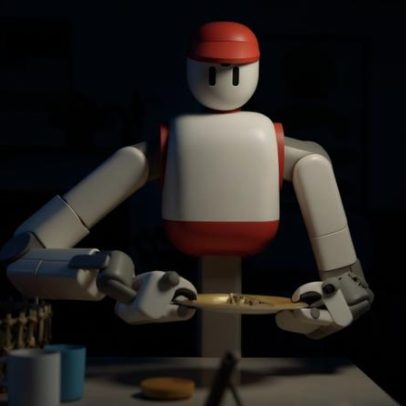 Robot da Sunday Robotics treinado para levantar a mesa e arrumar a louça