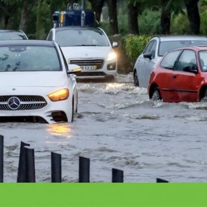 Sete distritos sob aviso amarelo por chuva forte e trovoada