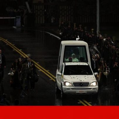 Chuva não afasta multidões que recebem o Papa no Líbano