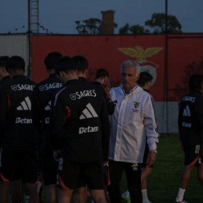 Imagens do treino do Benfica mostram caras novas