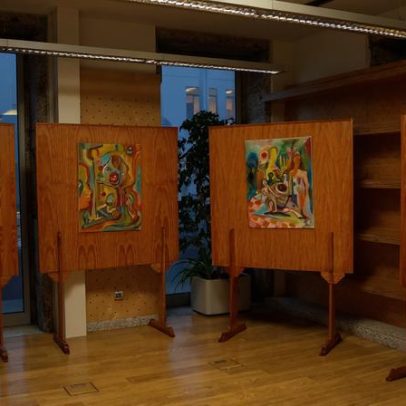 Exposição de Pintura Espectro, de Jaf Graph, em Oliveira de Frades