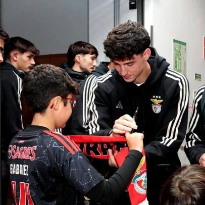 Benfica é recebido em festa na Madeira com fotos