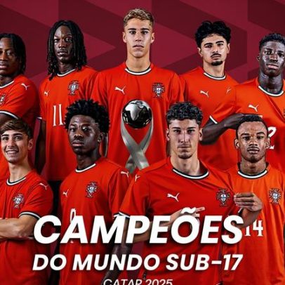 Benfica parabeniza Campeões do Mundo Sub-17