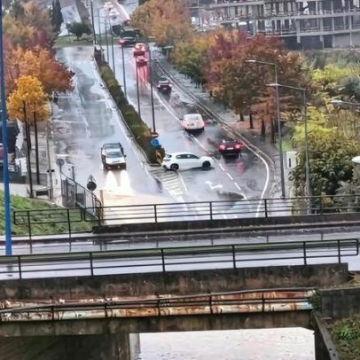 Chuva intensa provoca inundações na Covilhã