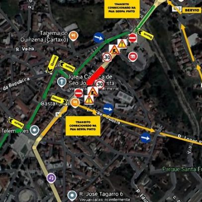 Requalificação na Rua Serpa Pinto encerra troço junto à Igreja Matriz
