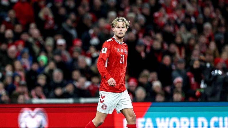 Dinamarca, de Hjulmand, joga nesta terça-feira, 18 de novembro, na Escócia - Foto: IMAGO