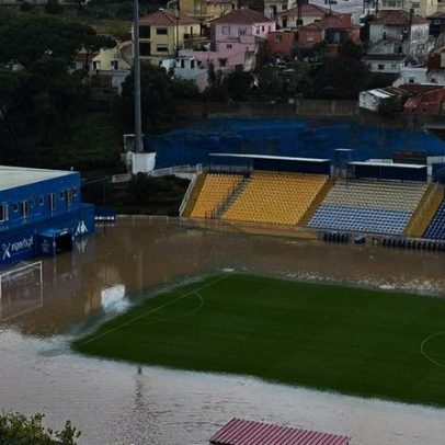 Depressão Cláudia provocou estragos no estádio do Estoril