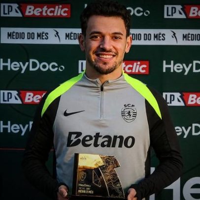 Pedro Gonçalves recebe prémio da Liga e recorda golo ao Alverca