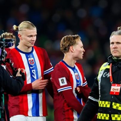 Haaland faz pedido inusitado após vitória da Noruega (vídeo)