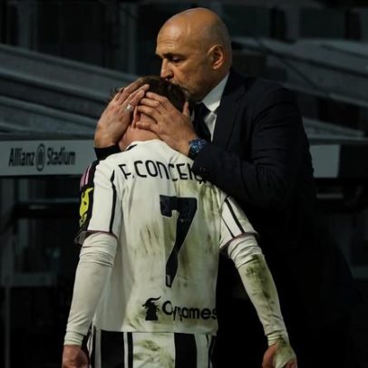 Momento de tensão no banco da Juventus (vídeo)