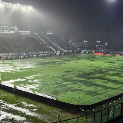 Nuno Moreira marca golo em jogo interrompido por chuva torrencial
