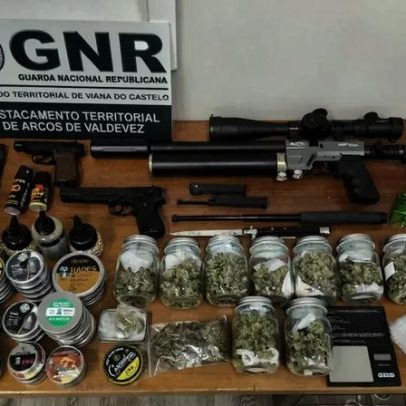 Detido em Arcos de Valdevez por tráfico de estupefacientes e armas proibidas