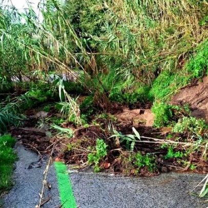 Deslizamento de terra provoca corte de rua na Figueira da Foz