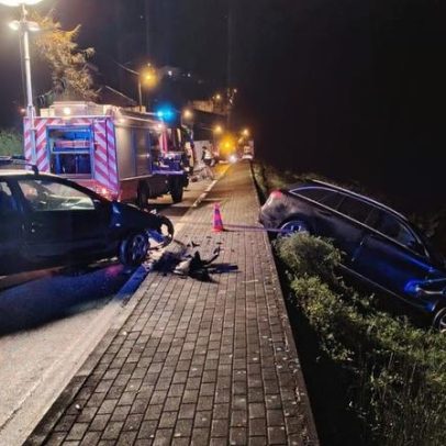 Pai e filha ficam feridos num acidente na EN17