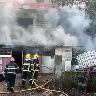 Incêndio destrói anexos e habitação no Muro e deixa oito desalojados