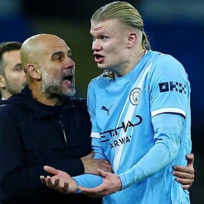 Razão da discussão entre Haaland e Guardiola ainda no relvado