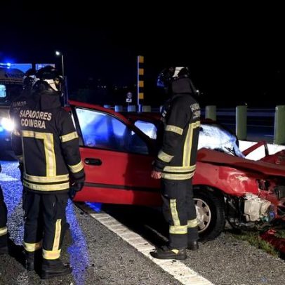 Acidente entre Condeixa e Coimbra deixa dois feridos na madrugada