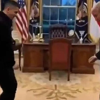 Trump usa IA para interagir com Ronaldo na Sala Oval