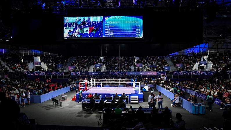 Ringue onde se realizaram os combates de boxe em Paris 2024 (IMAGO)