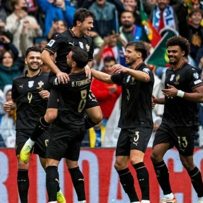 Portugal marca nove golos pela segunda vez, sem Ronaldo