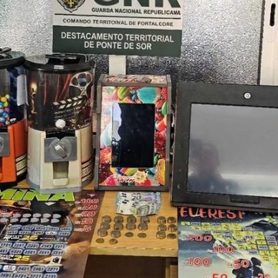 GNR apreende quatro máquinas de jogo ilegal em Montargil e identifica dois homens