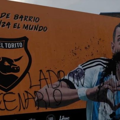 Mural de Di María em Rosário é vandalizado