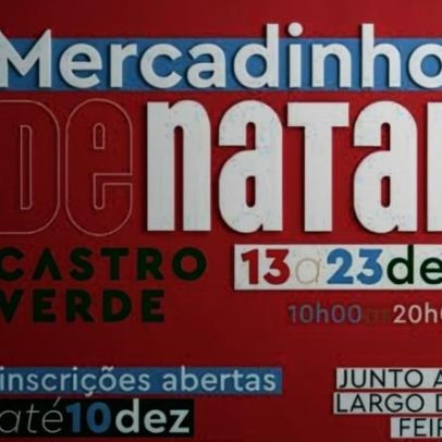 Castro Verde abre inscrições para produtores e artesãos no Mercadinho de Natal