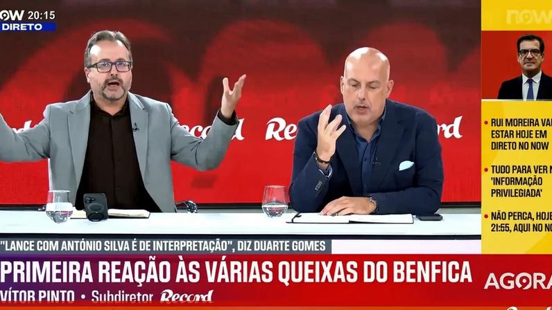 Vítor Pinto questiona Duarte Gomes sobre lance de videoárbitro