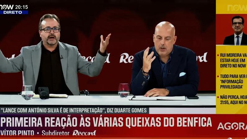 Vítor Pinto questiona Duarte Gomes sobre lance de videoárbitro