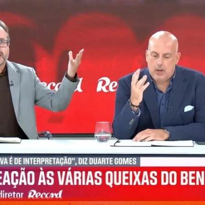 Vítor Pinto questiona Duarte Gomes sobre lance de videoárbitro