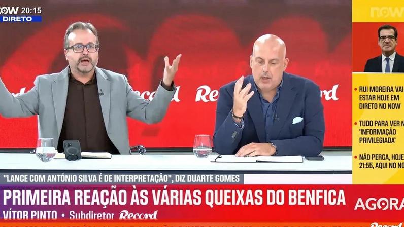 Vítor Pinto questiona Duarte Gomes sobre lance de videoárbitro