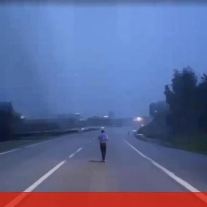 Relâmpagos iluminam A1 no Porto