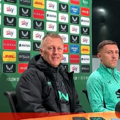 Treinador da Irlanda provoca reação de Ronaldo com críticas ao árbitro