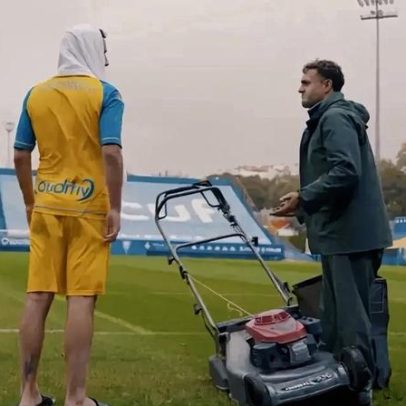 Estoril reage à inundação no António Coimbra da Mota à procura da piscina