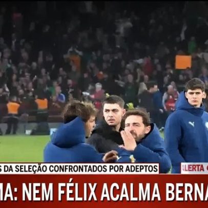 Rúben Dias e Bernardo Silva confrontados por adeptos após derrota na Irlanda