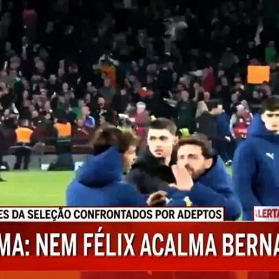 Rúben Dias e Bernardo Silva confrontados por adeptos após derrota em Irlanda