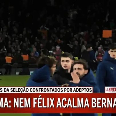 Rúben Dias e Bernardo Silva vistos com adeptos após derrota na Irlanda