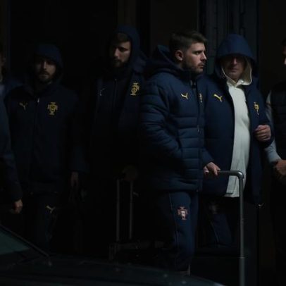 Seleção Nacional chega ao Porto sem Ronaldo sob chuva intensa