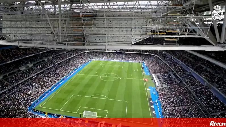 Bernabéu transformado para receber jogo da NFL em Madrid