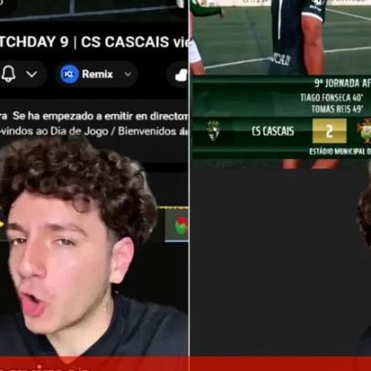 Influencer argentino reúne 12 mil para assistir CS Cascais no YouTube