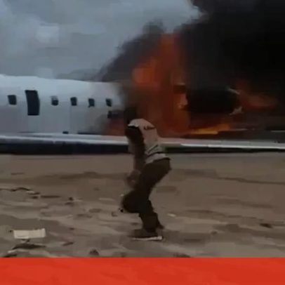 Passageiros escapam ilesos após avião angolano arder na aterragem