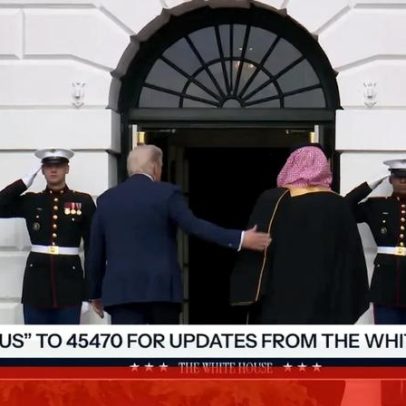 Ronaldo chega à Casa Branca na visita da comitiva saudita recebida por Trump