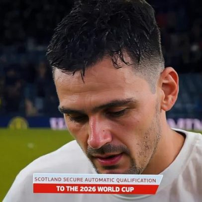 Robertson emocionado após qualificação da Escócia, lembra Diogo Jota