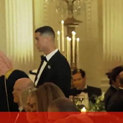 Cristiano Ronaldo chega ao jantar na Casa Branca com Donald Trump