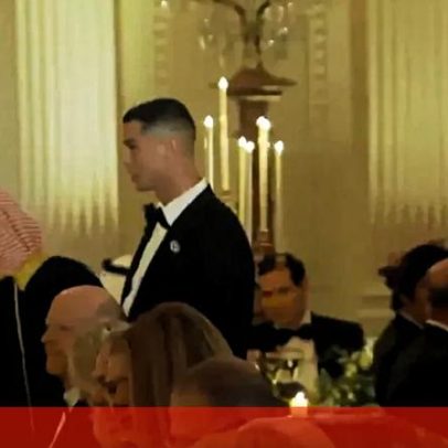 Cristiano Ronaldo chega ao jantar na Casa Branca com Donald Trump