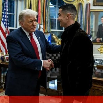 Cristiano Ronaldo agradece Donald Trump e diz estar pronto para colaborar