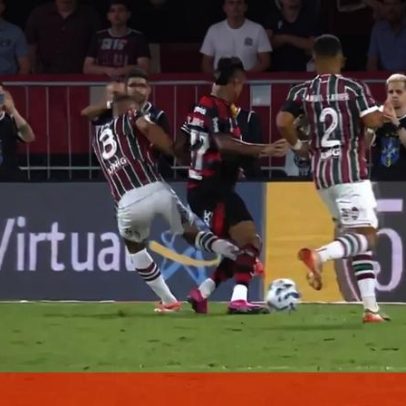 Lance polémico entre Fluminense e Flamengo nem chegou ao VAR
