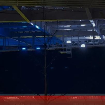 FC Porto continua testes de iluminação do Dragão com listas azuis e brancas